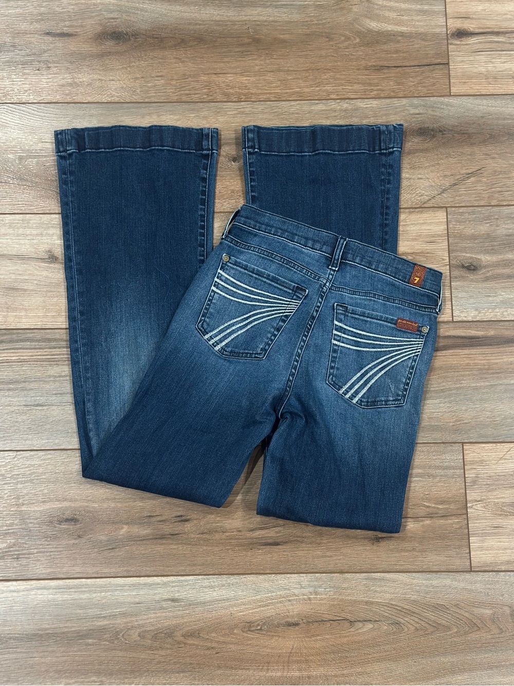 7 FOR ALL MANKIND Western Lake Blue Tailorless Dojo Trouser Jeans | Size 26